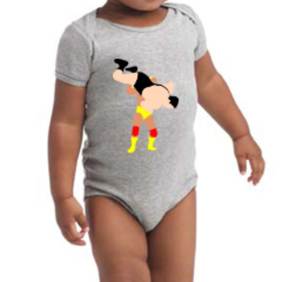 Andre The Giant Infant Bodysuit I Got Body Slammed Red Romper